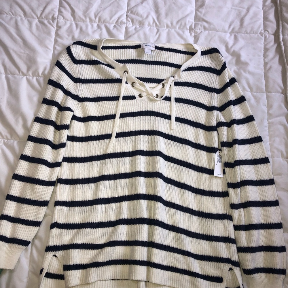 old navy striped sweater
